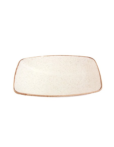 Bandeja Rectangular Porcelana Beige 32 Cm Seasons Beige Porland