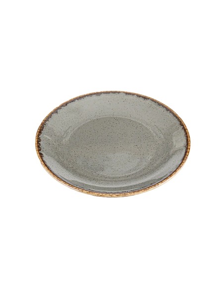 Plato Llano Coupe Redondo Porcelana Gris oscuro 20 Cm Seasons Porland