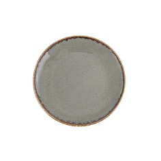 Plato Llano Coupe Redondo Porcelana Gris oscuro 24 Cm Seasons Porland