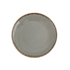 Plato Llano Coupe Redondo Porcelana Gris oscuro 28 Cm Seasons Porland