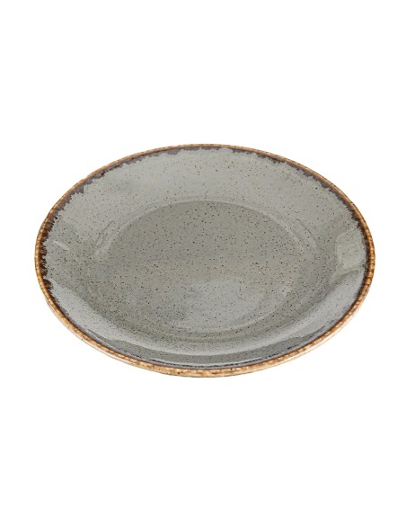 Plato Llano Coupe Redondo Porcelana Gris oscuro 28 Cm Seasons Porland