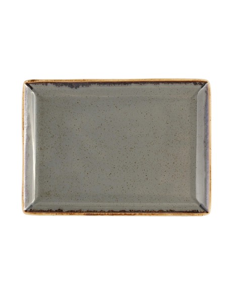Fuente Rectangular Porcelana Gris oscuro 35 cm Seasons Porland