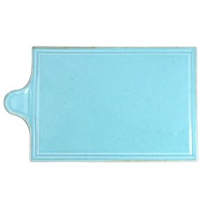 Bandeja De Quesos Con Asa Porcelana Turquesa 35 Cm Seasons Porland