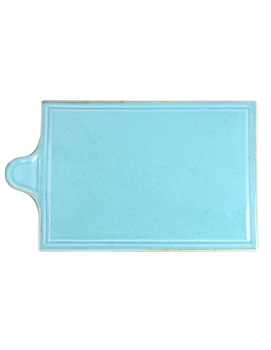 Bandeja De Quesos Con Asa Porcelana Turquesa 35 Cm Seasons Porland
