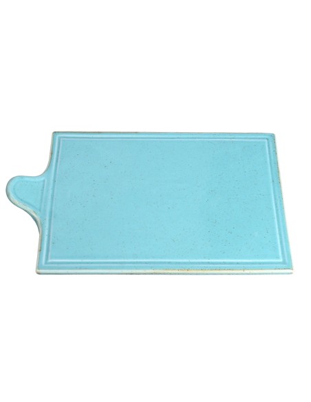 Bandeja De Quesos Con Asa Porcelana Turquesa 35 Cm Seasons Porland