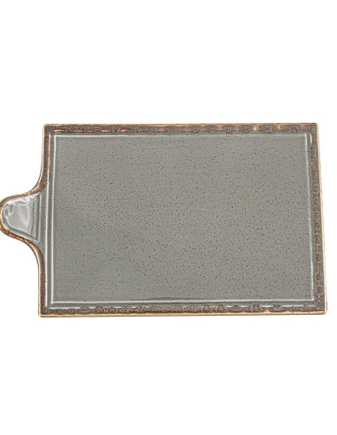 Bandeja Desayuno Rectangular Porcelana Gris oscuro 35 Cm Seasons Porland