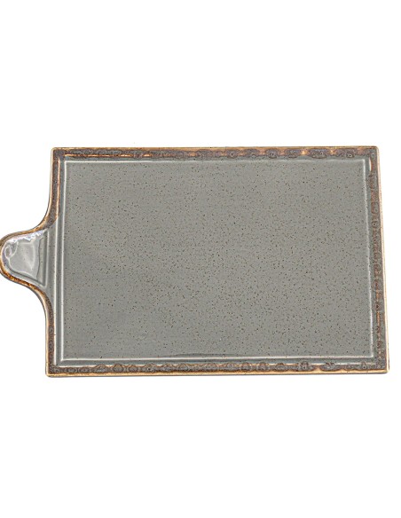 Bandeja Desayuno Rectangular Porcelana Gris oscuro 35 Cm Seasons Porland