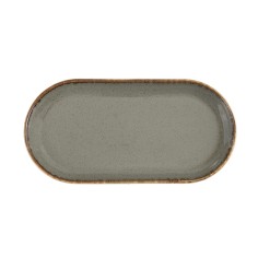 Fuente Oval Porcelana Gris oscuro 30 Cm Seasons Porland