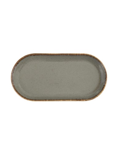 Fuente Oval Porcelana Gris oscuro 30 Cm Seasons Porland