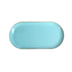 Fuente Oval Porcelana Turquesa 30 Cm Seasons Porland