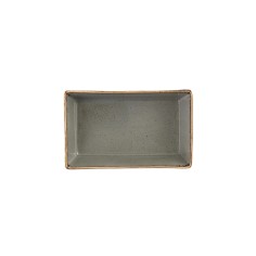 Cuenco Aperitivo Rectangular Porcelana Gris Oscuro 8x14 Cm Seasons Porland