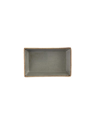 Cuenco Aperitivo Rectangular Porcelana Gris Oscuro 8x14 Cm Seasons Porland