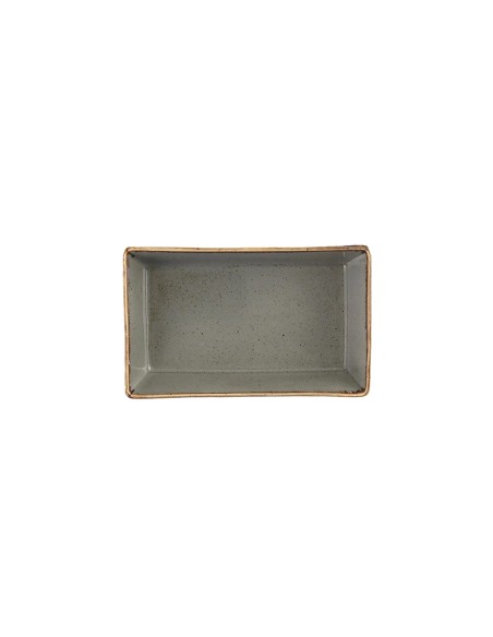 Cuenco Aperitivo Rectangular Porcelana Gris Oscuro 8x14 Cm Seasons Porland