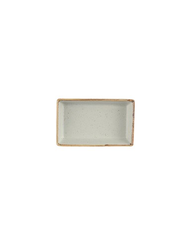 Cuenco Aperitivo Rectangular Porcelana Gris 8x14 Cm Seasons Porland