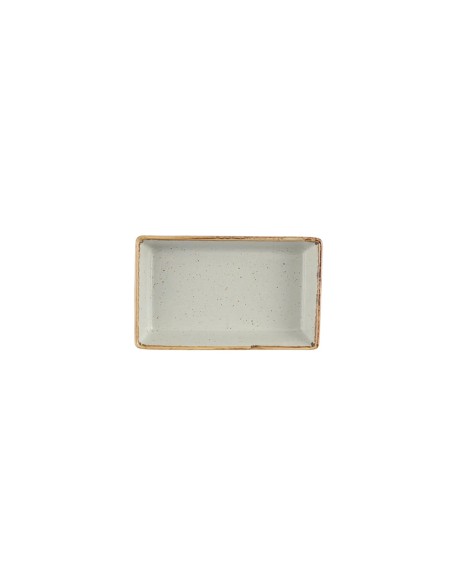 Cuenco Aperitivo Rectangular Porcelana Gris 8x14 Cm Seasons Porland