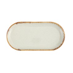 Bandeja Oval Porcelana Gris 30 Cm Seasons Porland