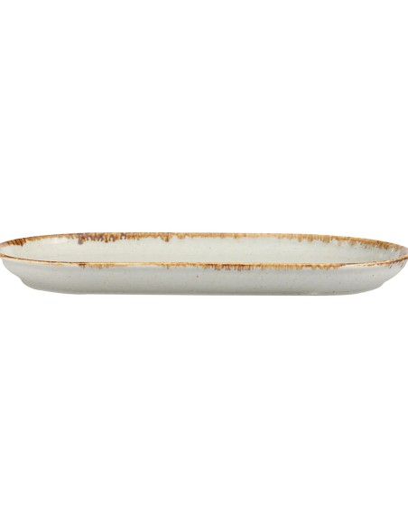 Bandeja Oval Porcelana Gris 30 Cm Seasons Porland