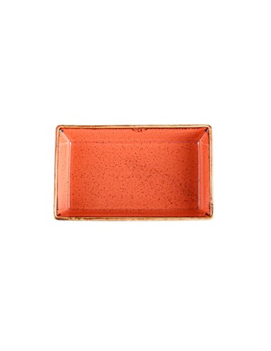 Cuenco Aperitivo Rectangular Porcelana Naranja 16 Cm Seasons Porland