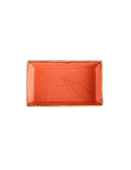 Cuenco Aperitivo Rectangular Porcelana Naranja 16 Cm Seasons Porland