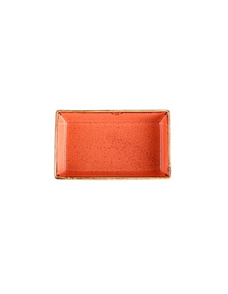 Cuenco Aperitivo Rectangular Porcelana Naranja 8x14 Cm Seasons Porland