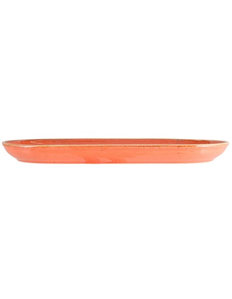 Bandeja Oval Porcelana Naranja 30 Cm Seasons Porland