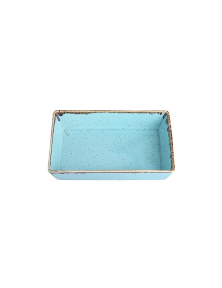 Cuenco Aperitivo Rectangular Porcelana Turquesa 16 Cm Seasons Porland