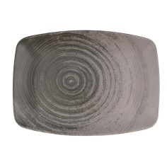 Bandeja Rectangular Porcelana Gris 32 Cm Lykke Porland