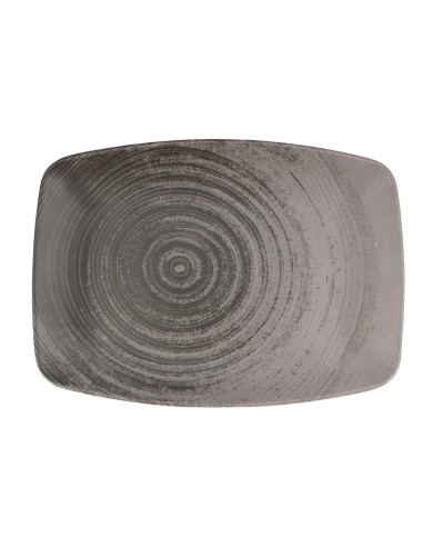 Bandeja Rectangular Porcelana Gris 32 Cm Lykke Porland