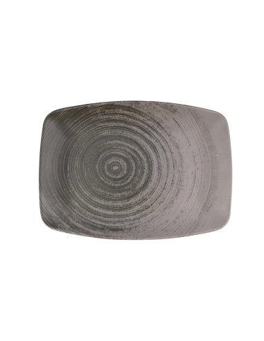 Bandeja Rectangular Porcelana Gris 27 Cm Lykke Porland