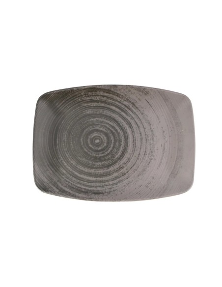 Bandeja Rectangular Porcelana Gris 27 Cm Lykke Porland