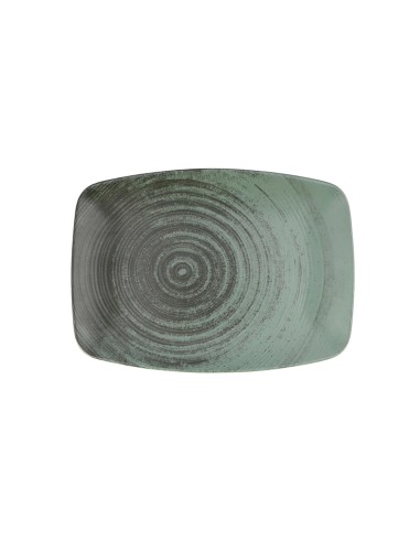 Bandeja Rectangular Porcelana Verde 27 Cm Lykke Porland
