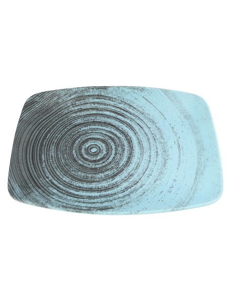 Bandeja Rectangular Porcelana Turquesa 32 Cm Lykke Porland