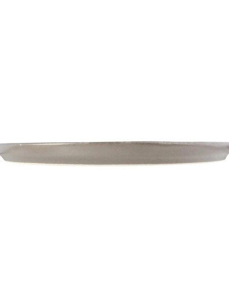 Plato Borde Nórdico Redondo Porcelana Gris 30 Cm Lykke Porland