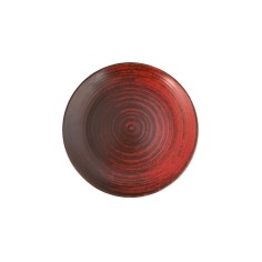 Plato Llano Redondo Porcelana Rojo 25 Cm Lykke Porland