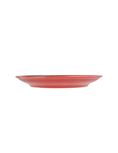 Plato Llano Redondo Porcelana Rojo 25 Cm Lykke Porland