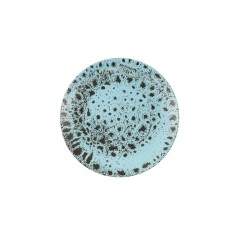 Plato Llano Redondo Porcelana Turquesa 25 Cm Moire Porland