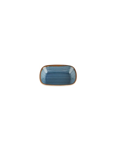 Plato Ensalada Rectangular Porcelana Azul 12 Cm Hypnosis Azul Porland