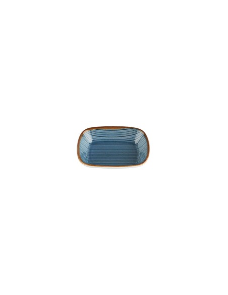 Plato Ensalada Rectangular Porcelana Azul 12 Cm Hypnosis Azul Porland