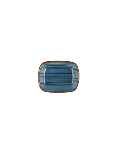 Plato Ensalada Rectangular Porcelana Azul 17 Cm Hypnosis Azul Porland