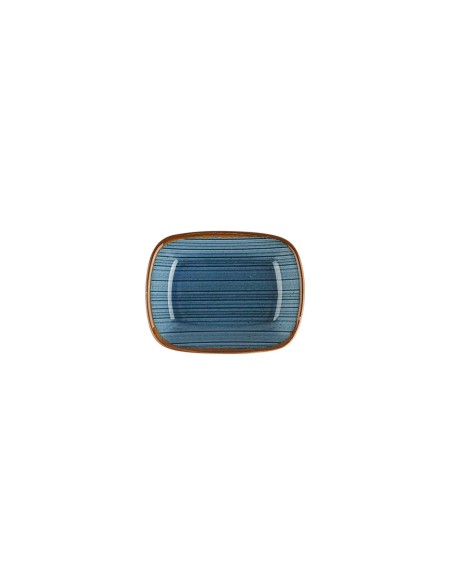 Plato Ensalada Rectangular Porcelana Azul 17 Cm Hypnosis Azul Porland