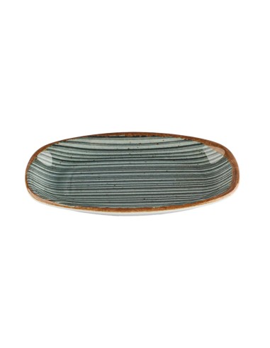 Fuente Ovalada Porcelana Gris 33 Cm Hypnosis Gris Porland