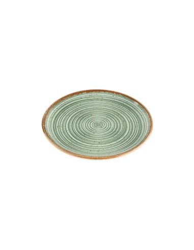 Plato Llano Redondo Porcelana Verde 21 Cm Hypnosis Verde Porland