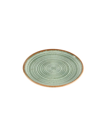 Plato Llano Redondo Porcelana Verde 21 Cm Hypnosis Verde Porland