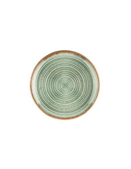 Plato Llano Redondo Porcelana Verde 25 Cm Hypnosis Verde Porland