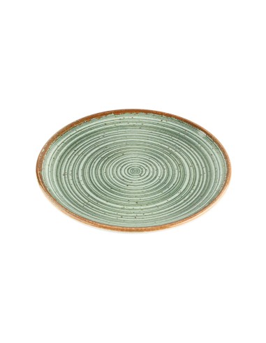 Plato Llano Redondo Porcelana Verde 30 Cm Hypnosis Verde Porland