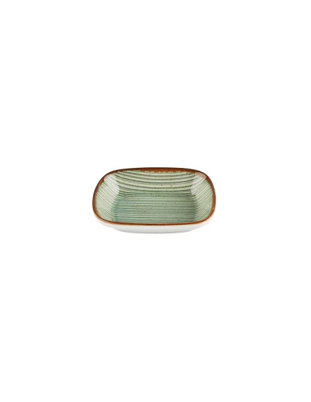 Plato Ensalada Rectangular Porcelana Verde 12 Cm Hypnosis Verde Porland