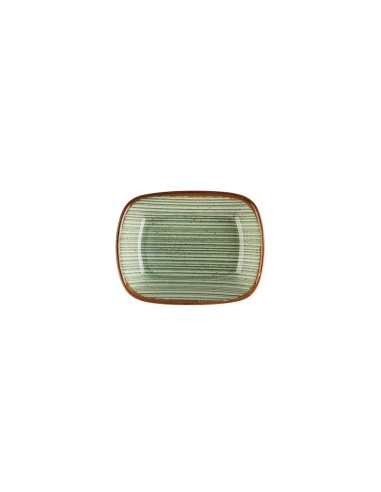Plato Ensalada Rectangular Porcelana Verde 17 Cm Hypnosis Verde Porland
