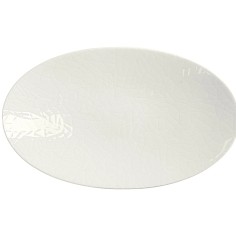 Bandeja Oval Porcelana Blanco 33 Cm Ilussion Porland