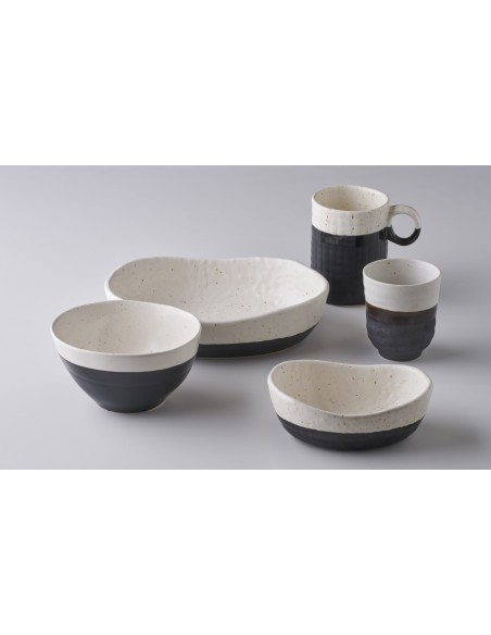 Plato Llano Porcelana Blanco Negro 15 Cm Black Y White Tableswing