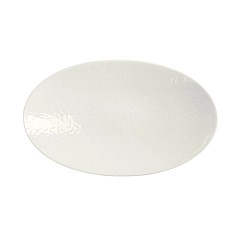 Bandeja Oval Porcelana Blanco 24 Cm Ilussion Porland